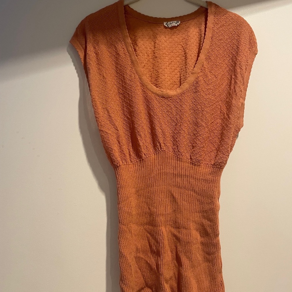 FREEPEOPLE Toffee Pointelle Top